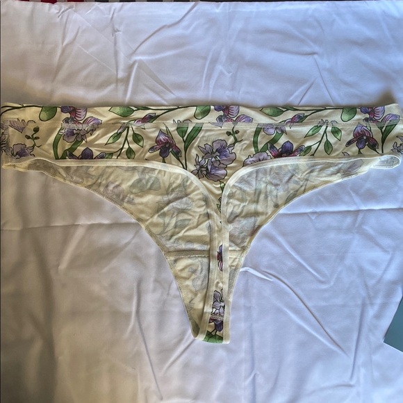 Duluth Trading Co Floral Print Panties - Cream and Purple - Picture 2 of 5